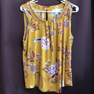 Magnolia Grace Anna Beaded Neckline Knit top